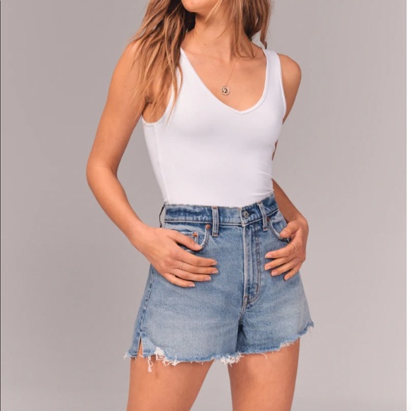 Abercrombie 9s High Rise Cutoff Shorts 